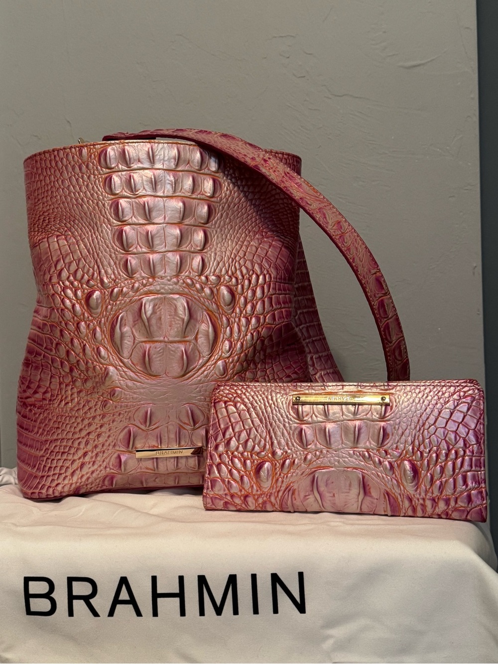 Brahmin Shea Shoulder Crossbody with Matching Wallet